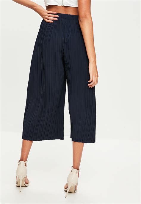 ladies navy culottes.